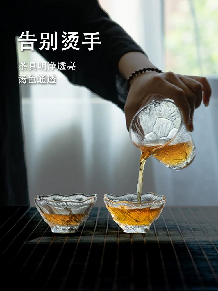 Bộ ấm chén trà Kung Fu thủy tinh mẫu mới 2025, phong cách nhẹ nhàng sang trọng, cao cấp, dùng trong gia đình, pha trà bằng pha lê, hộp quà tặng tinh tế, lý tưởng để làm quà tặng