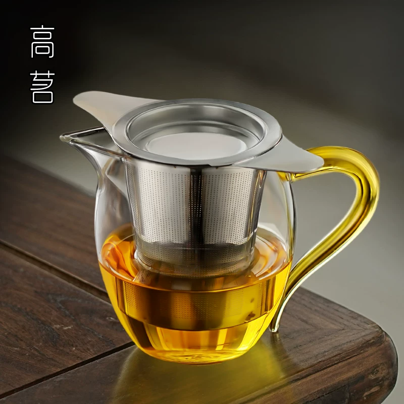 Ấm pha trà bằng thủy tinh, mẫu mới 2025, dùng trong gia đình, ngăn cách trà và nước, dùng một lần, nhỏ gọn, dày dặn và chịu nhiệt cao