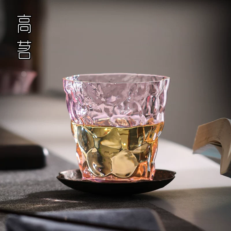 Cốc nước màu hồng cao cấp dành cho nữ, tách trà tinh tế, cốc cá nhân, cốc thủy tinh, cốc đơn để uống trà