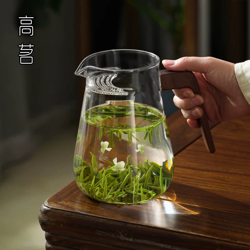 Ấm trà thủy tinh chịu nhiệt độ cao, dung tích lớn, bộ trà đặc biệt để pha trà xanh, thiết bị pha trà hoa gia dụng cực lớn