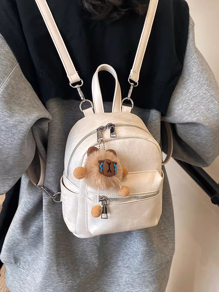 Ba lô dành cho nữ, thiết kế thông thường, túi học sinh phong cách Hàn Quốc di động, ba lô du lịch đa năng theo phong cách đường phố Nhật Bản