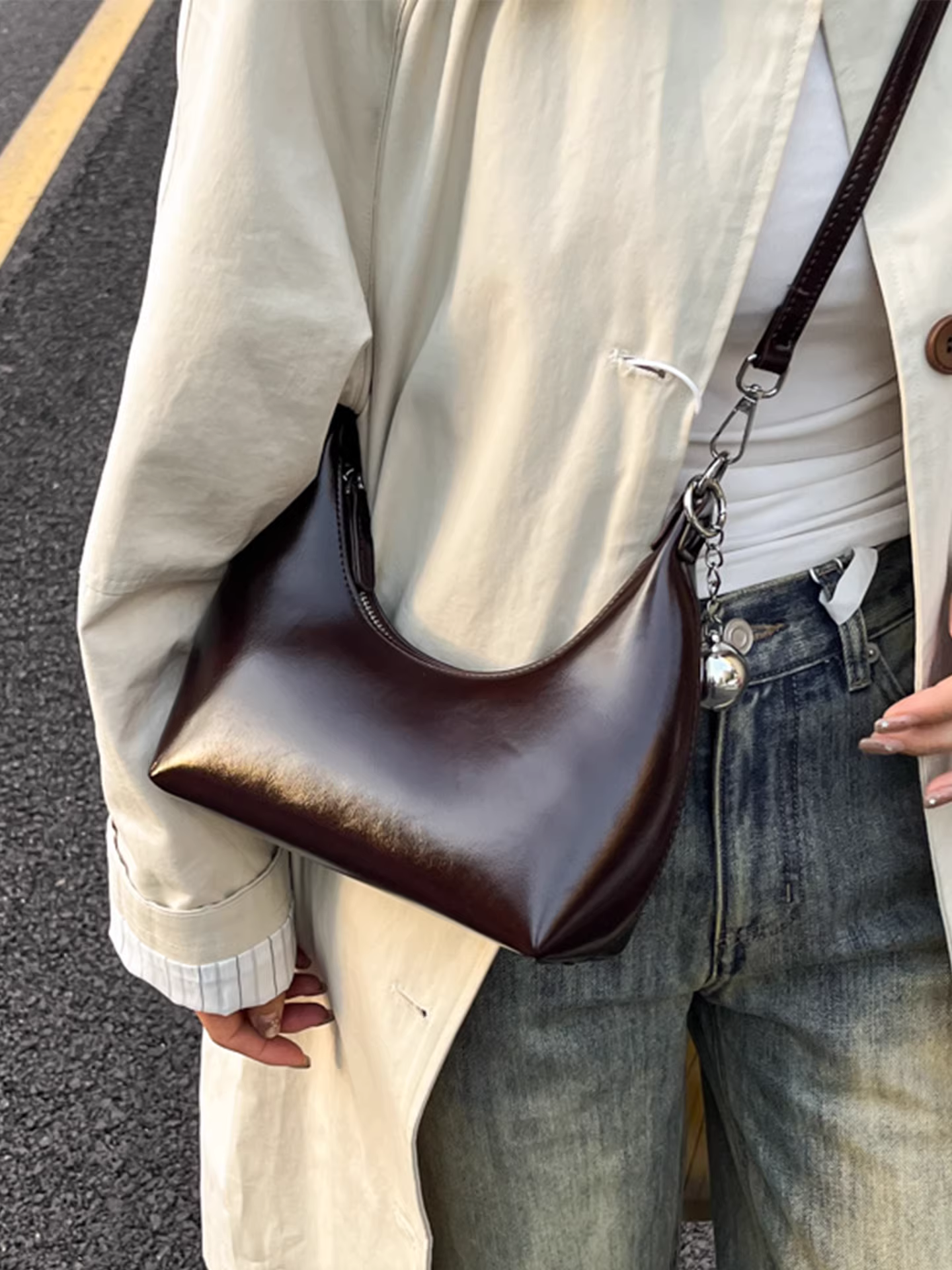 Túi nhỏ retro dành cho nữ, mẫu mới thu đông 2025, thiết kế độc đáo, túi đeo chéo, kiểu Hàn Quốc, hot trend, túi bánh bao