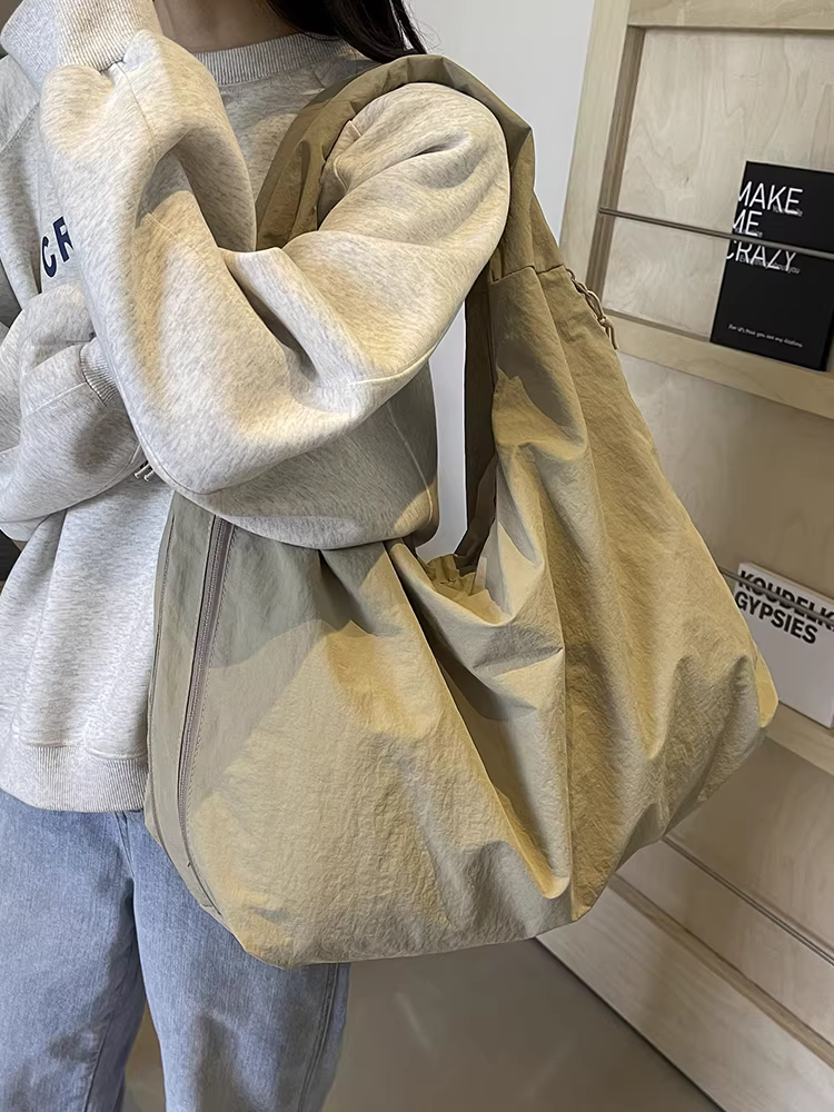 Túi vải bố nữ, dung tích lớn, mẫu mới thu đông 2025, túi đeo vai đi chợ, túi tote đi làm