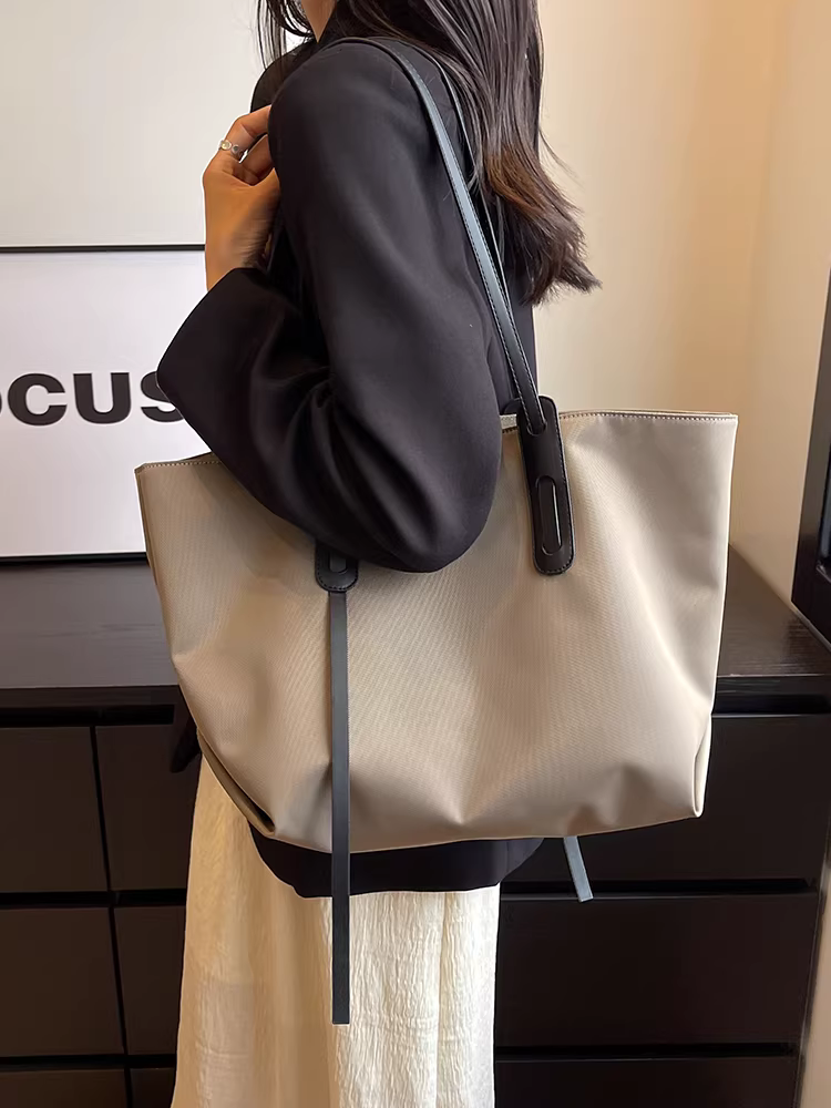 Túi vải Oxford nữ, dung tích lớn, mẫu mới thu đông 2025, túi đeo vai đa năng, túi tote đi học đi làm cho sinh viên đại học