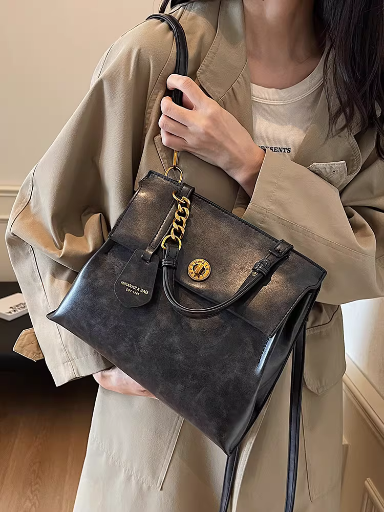 Ba lô retro nữ dung tích lớn mẫu mới 2025, túi đeo chéo phong cách Hàn Quốc, balo đi học đa năng, balo du lịch đeo vai đơn