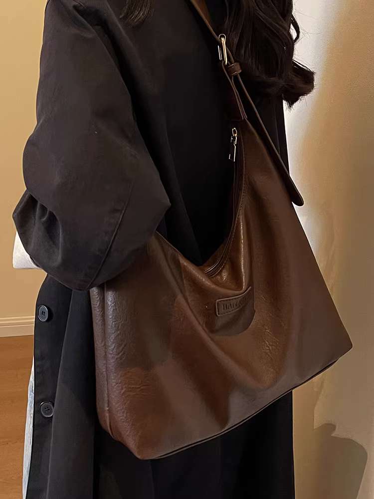 Túi tote nữ Meilade, dung tích lớn, thích hợp cho mùa thu đông, có thể đeo chéo, túi đeo vai đa năng kiểu cổ điển mới năm 2025.