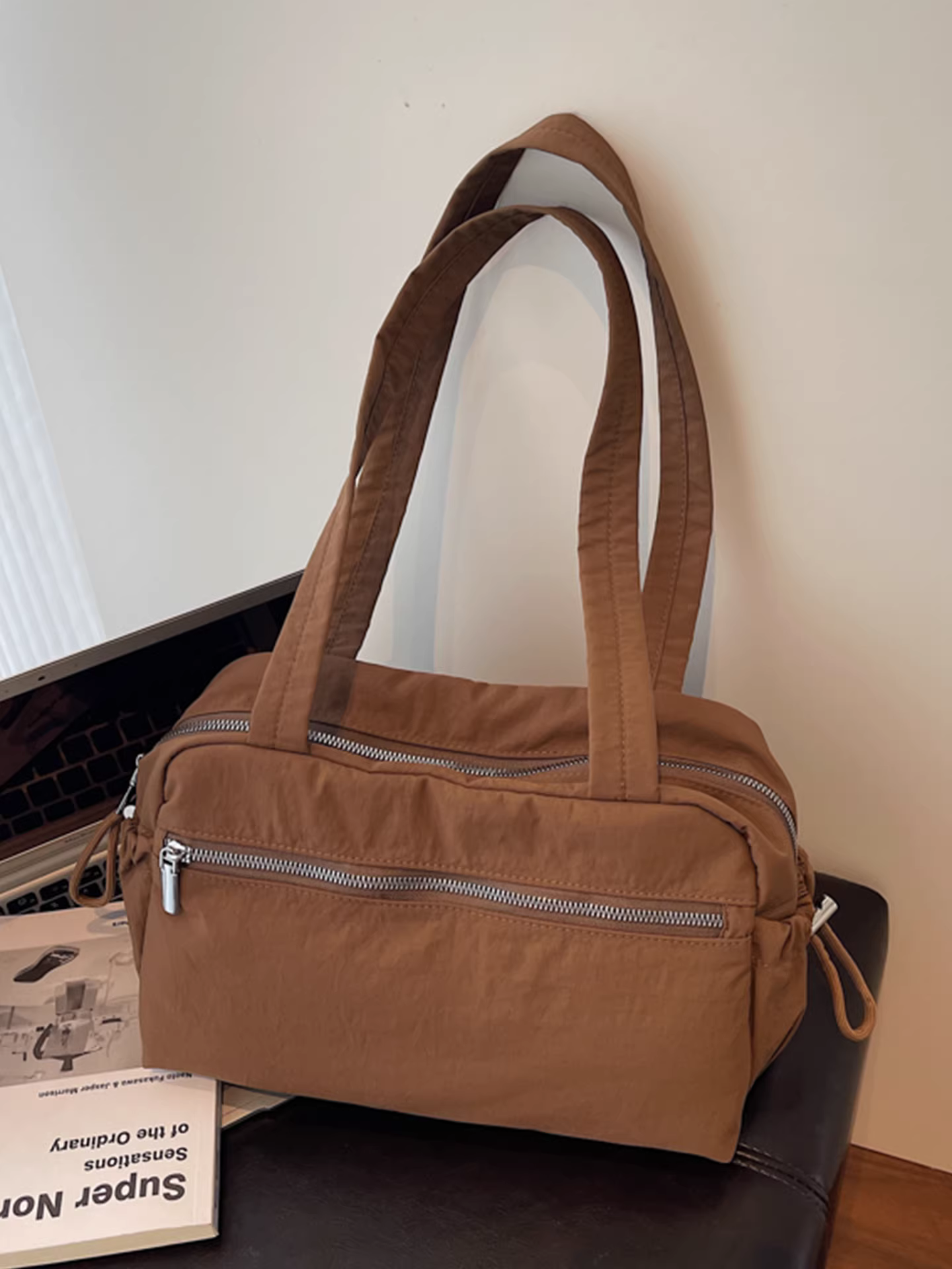 Túi vải canvas nữ, dung tích lớn, mẫu mới thu đông 2025, đa năng, đơn giản, đeo vai/nách, túi gối cao cấp đi làm