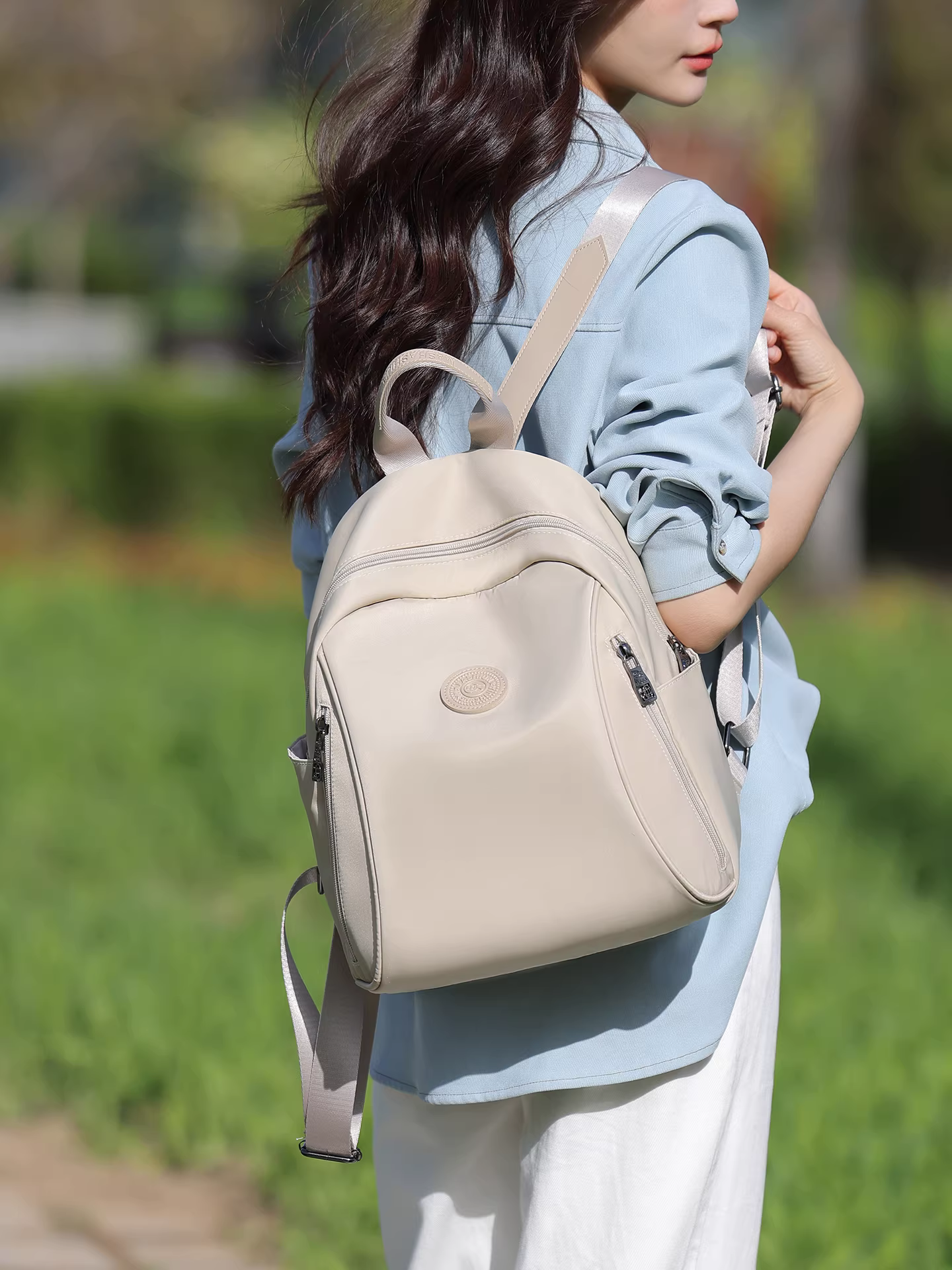 Ba lô dành cho nữ, sức chứa lớn, giản dị, đa năng, túi đi học dành cho học sinh, phong cách thể thao ngoài trời, leo núi, ba lô du lịch nhẹ