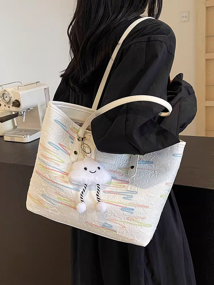 Túi vải canvas nữ kiểu mới 2025, mẫu hot năm nay, túi tote dung tích lớn, đa năng mùa thu đông, túi vải đeo vai, túi đi làm