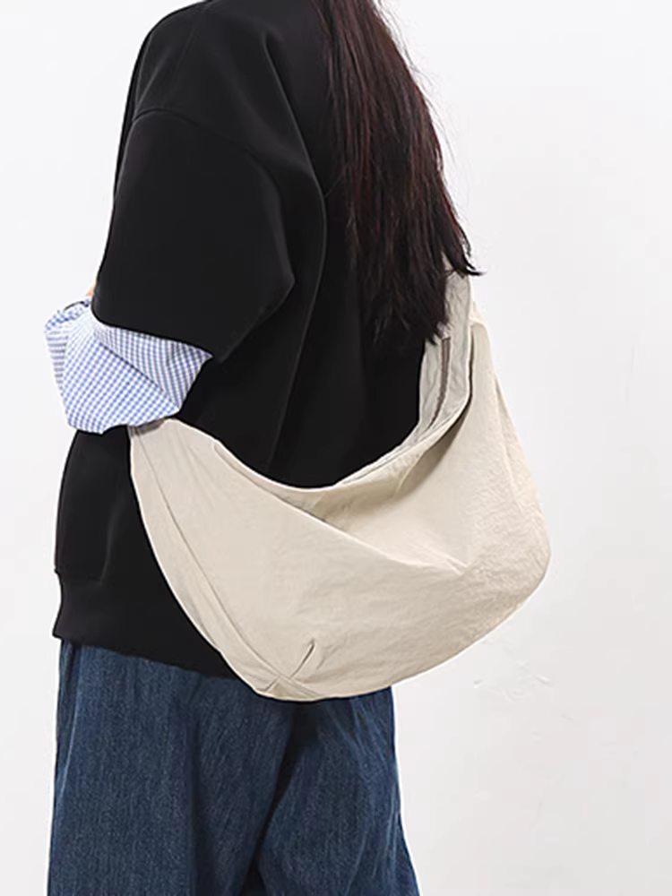 Túi nylon cỡ lớn dành cho nữ, mẫu mới hè 2025, túi đeo chéo đa năng, túi bánh bao cao cấp đi làm