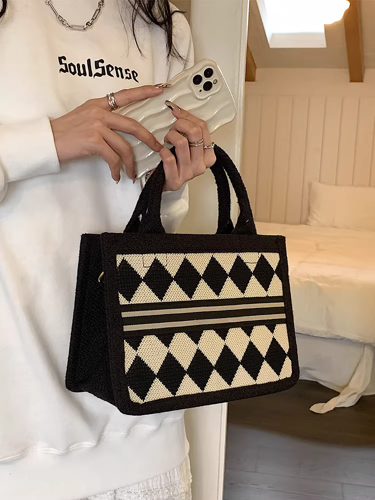 Túi vải canvas nữ, dung tích lớn, mẫu mới thu đông 2025, túi đeo vai đa năng, túi vải đi học, đi làm, túi tote.