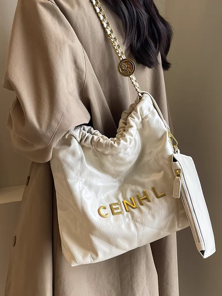 Túi xách nữ cỡ lớn thời trang mới 2025, kiểu đeo chéo, dáng xô, chất liệu có vân, đa năng, thích hợp đi làm