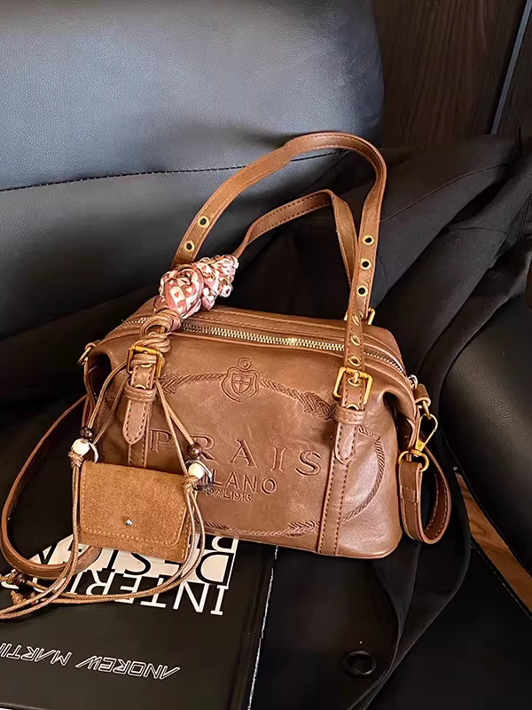 Túi đeo chéo nữ phong cách retro mùa thu đông 2025, thiết kế độc đáo, túi đeo vai/nách thời trang, kiểu dáng phổ biến