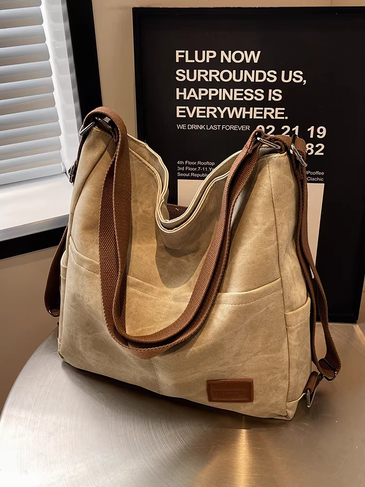 Túi tote nữ 2025 mẫu mới, balo đi làm dung tích lớn, đa năng, túi đeo chéo phong cách ins, balo đi chơi cao cấp