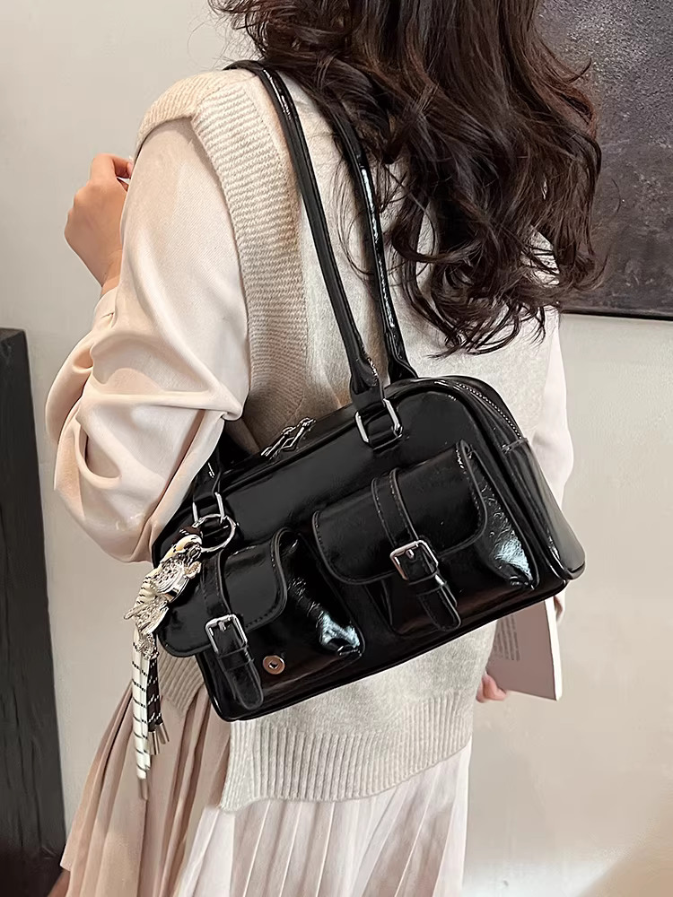 Túi bowling cao cấp dành cho nữ 2025, mẫu mới xuân hè, đa năng, độc đáo, túi đeo vai/nách cao cấp