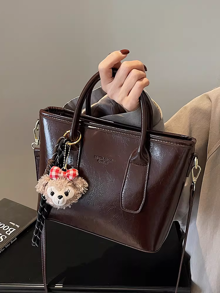 Túi xách nữ cỡ lớn, phong cách retro thu đông 2025, túi đeo chéo thời trang, túi xách đa năng đi làm và đi làm hàng ngày