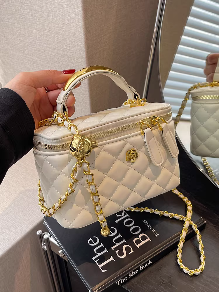 Túi nhỏ cao cấp chất liệu cao cấp dành cho nữ, mẫu mới thu đông 2025, thiết kế độc đáo, kiểu dáng phối dây xích, đeo chéo, cầm tay, kiểu xô