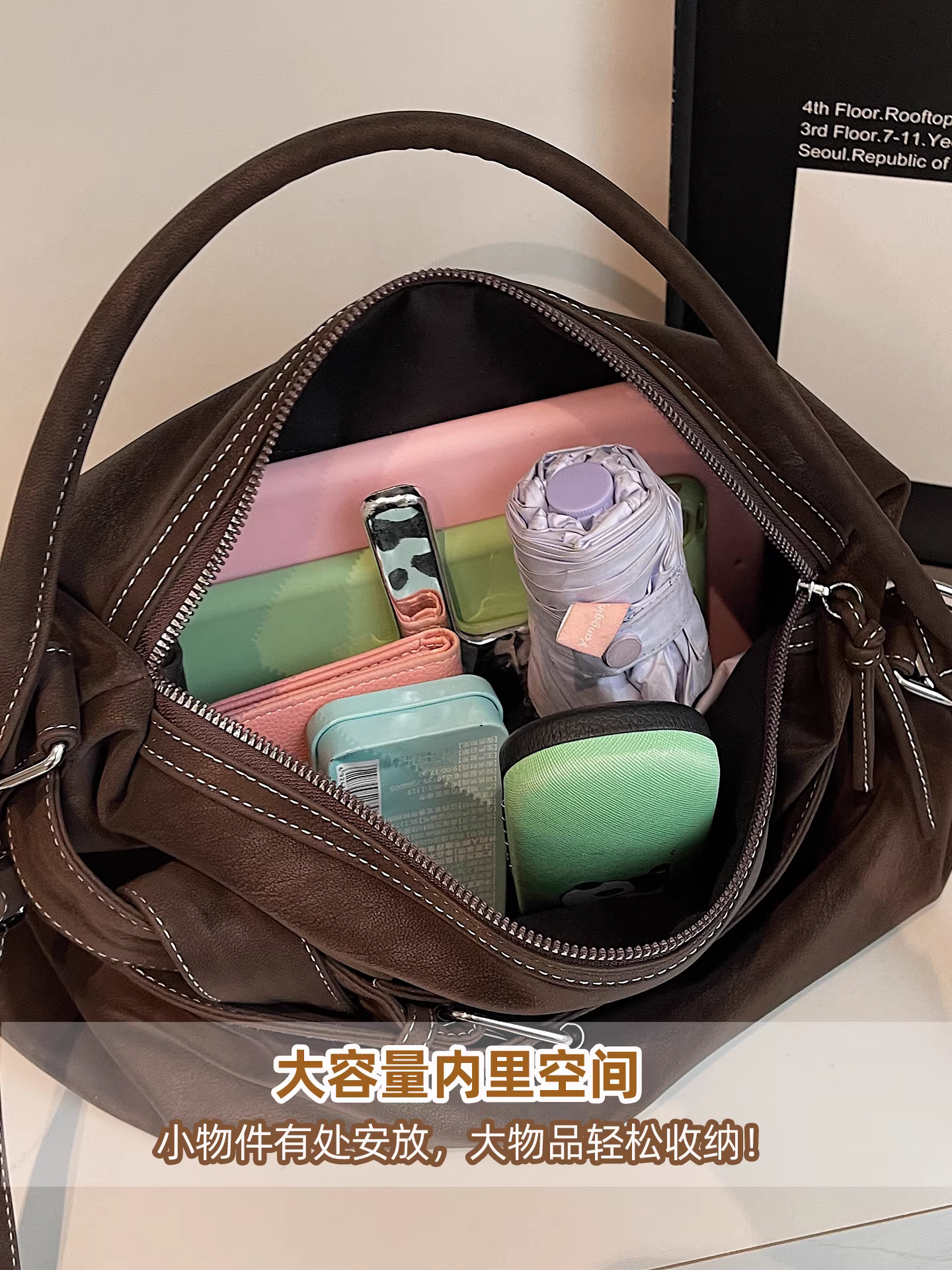 Túi xách nữ cỡ lớn, phong cách retro thu đông 2025, đa năng, đeo chéo, đeo vai, đeo nách, túi tote đi làm