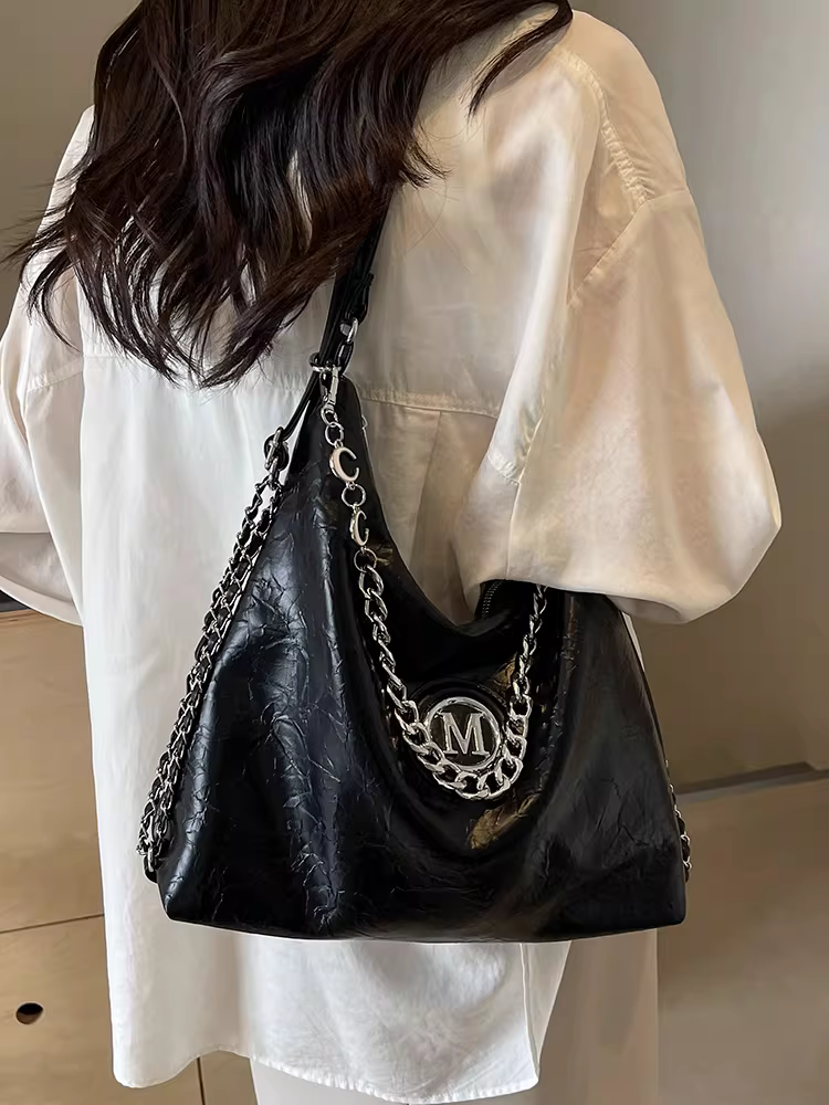 Túi tote nữ, dung tích lớn, mẫu mới 2025, sử dụng ba kiểu, túi đeo vai đi làm, túi đeo chéo, balo cao cấp.