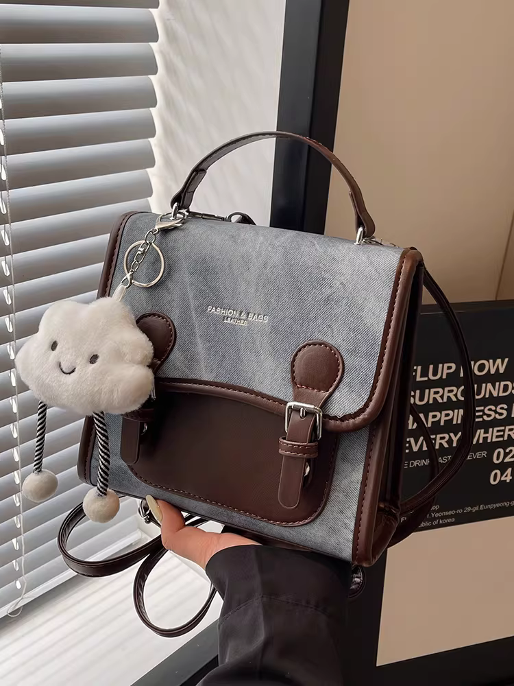 Ba lô nhỏ thời trang dành cho nữ 2025, túi đeo chéo vai mới phổ biến dành cho các cô gái, túi đi học phong cách độc đáo đang thịnh hành