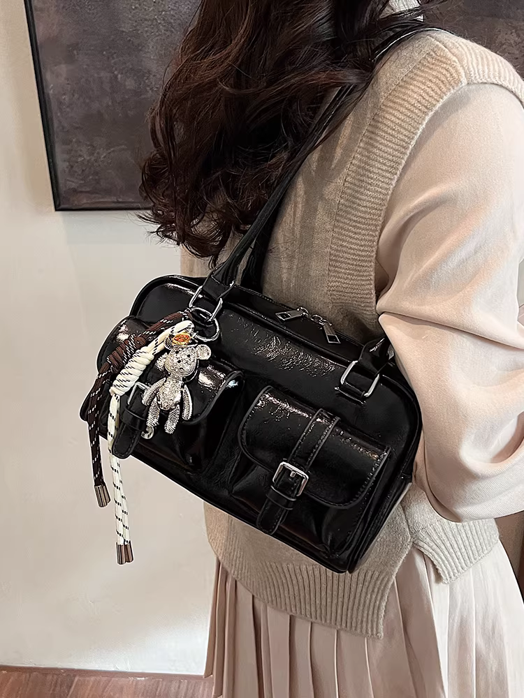 Túi bowling cao cấp dành cho nữ 2025, mẫu mới xuân hè, đa năng, độc đáo, túi đeo vai/nách cao cấp