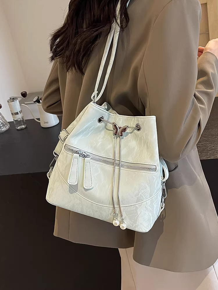 Ba lô nữ thời trang mới 2025 thiết kế độc đáo, túi đeo vai đa năng, balo đi học nhẹ, balo du lịch