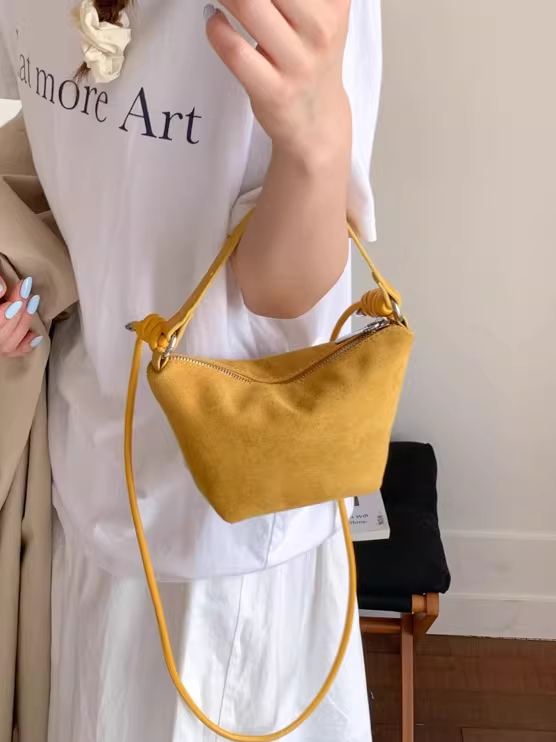 Túi đeo chéo kiểu xô thời trang retro mờ, thiết kế độc đáo dành cho nữ, mẫu mới hè 2025.