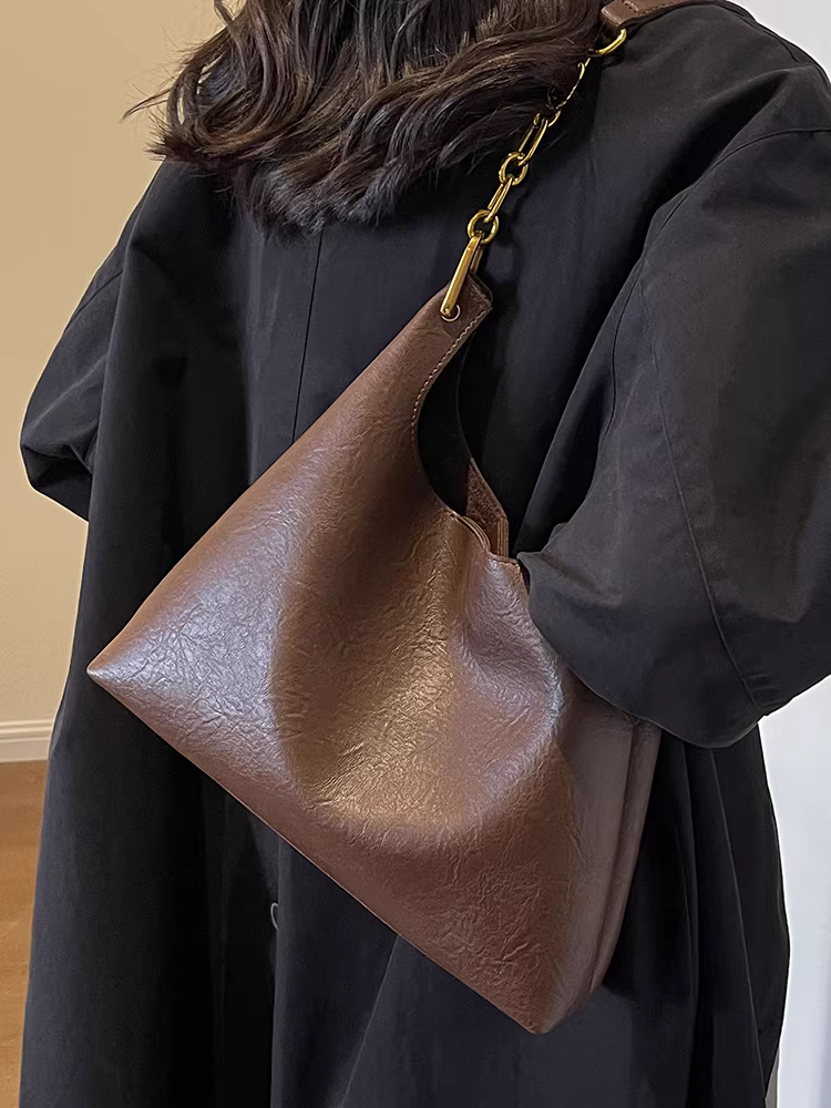 Túi xách nữ 2025 thu đông mới, túi đeo chéo dung tích lớn, kiểu dáng cổ điển cao cấp, đa năng, túi mẹ và con gái