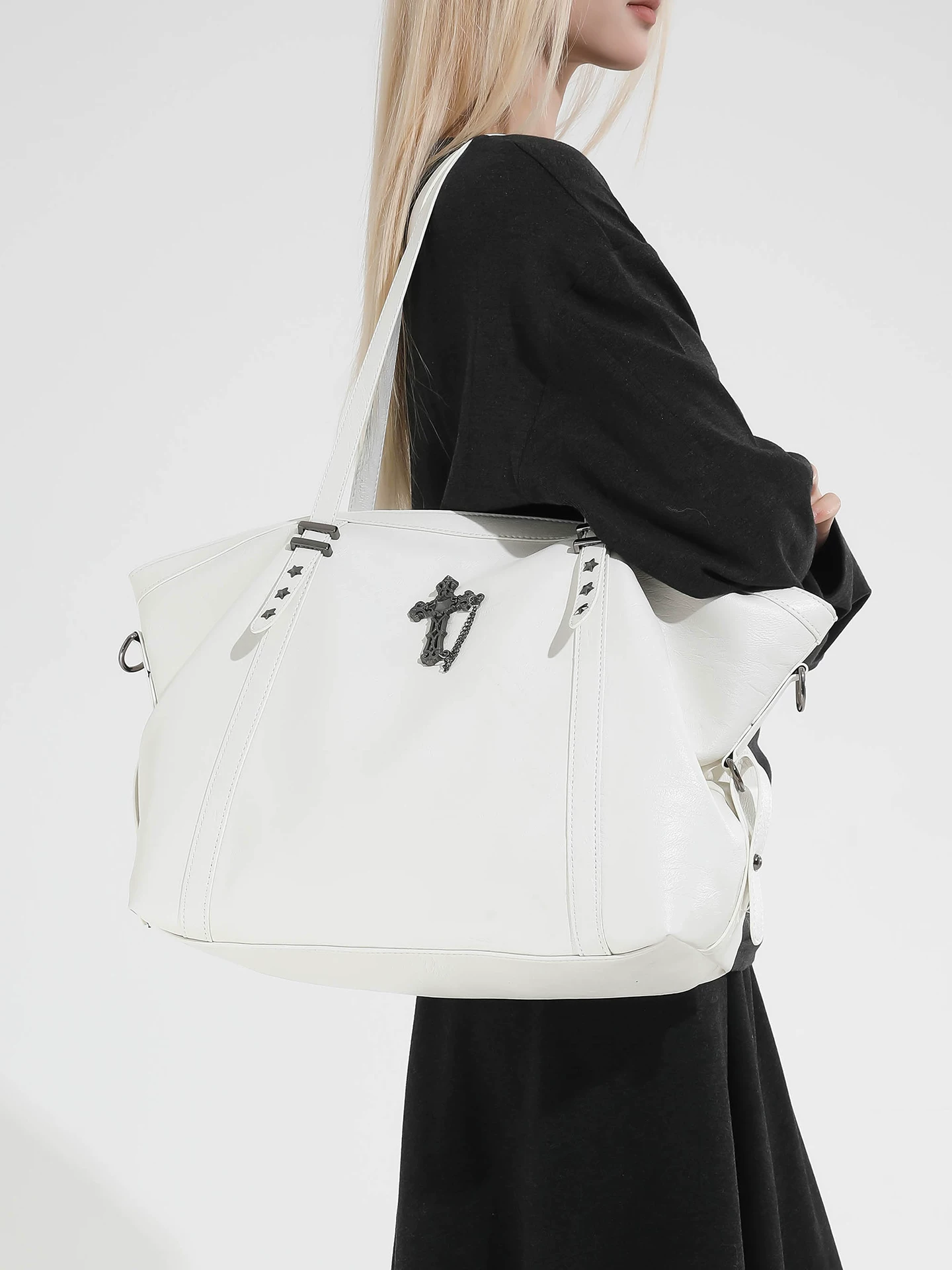 Túi tote retro nữ, dung tích lớn, mẫu mới thu đông 2025, đa năng, đeo vai/nách, thích hợp cho sinh viên, đi học, đi làm, đựng đồ