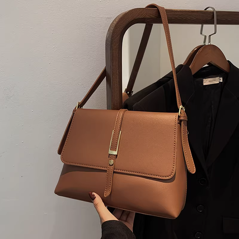 Túi xách nữ cỡ lớn 2025 mẫu xuân hè mới, đa năng, đơn giản, đeo chéo, chất liệu cao cấp, sang trọng, đeo vai/nách