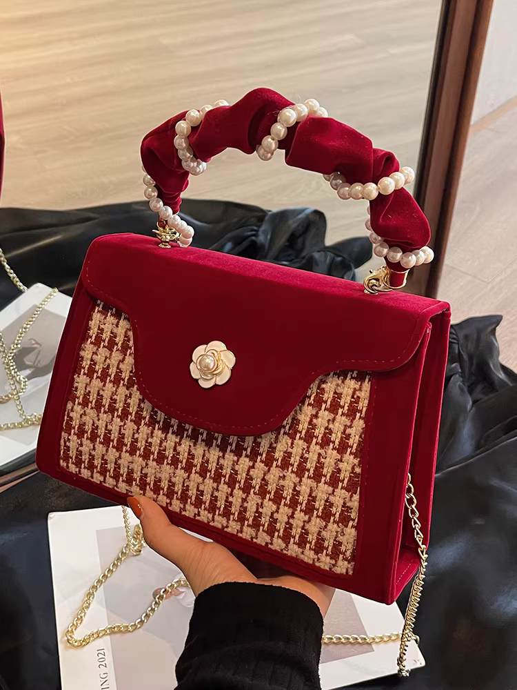 Túi cưới, túi nhỏ cao cấp, túi đựng lì xì nữ, túi phù dâu mới 2025, túi xách, túi nhỏ, túi cô dâu cưới màu đỏ
