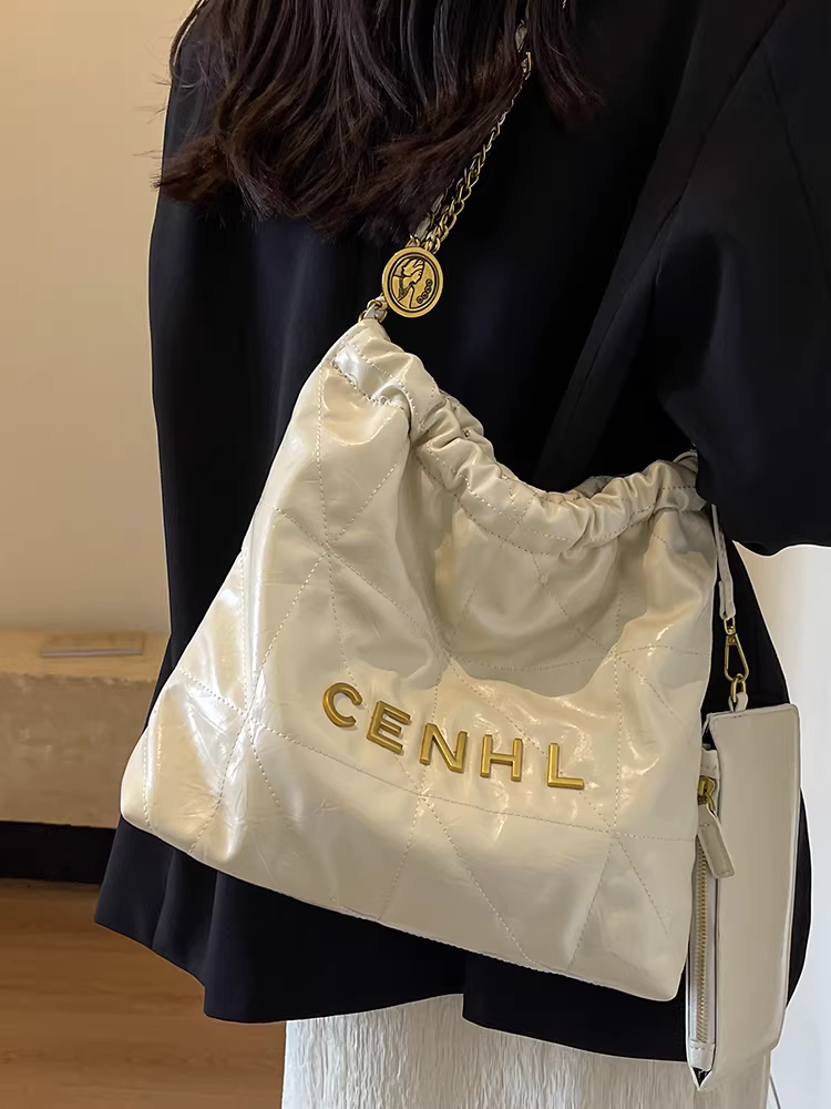 Túi xách nữ cỡ lớn thời trang mới 2025, kiểu đeo chéo, dáng xô, chất liệu có vân, đa năng, thích hợp đi làm