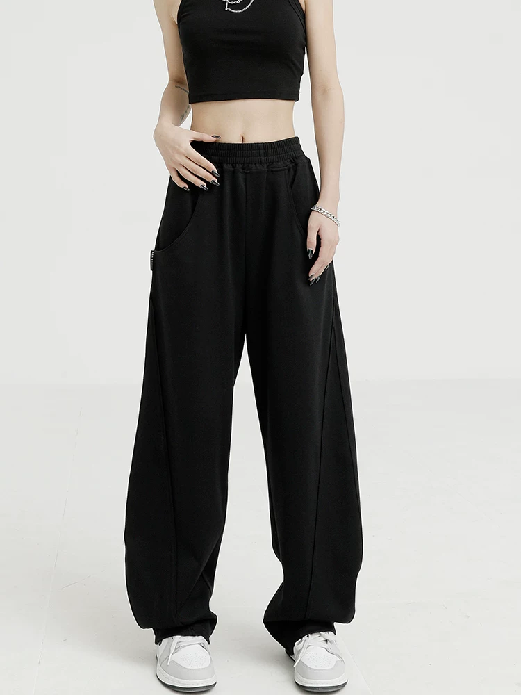 KEN STUDIO quần thể thao màu mơ quần thể thao dáng rộng dành cho nữ quần chuối quần ống rộng quần khiêu vũ nhạc jazz quần dài