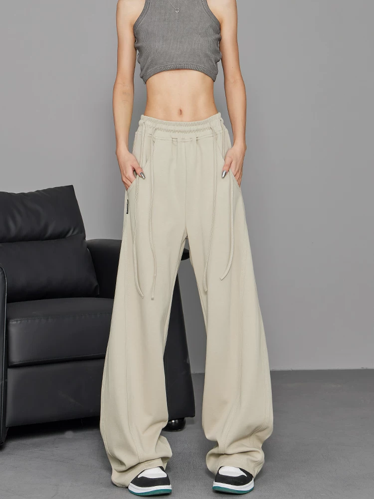 KEN STUDIO2025 Xuân Thu Phong Cách Mới Quần Dài Thun Nữ Quần Dài Thun Co Giãn Thường Ngày Quần Giảm Béo