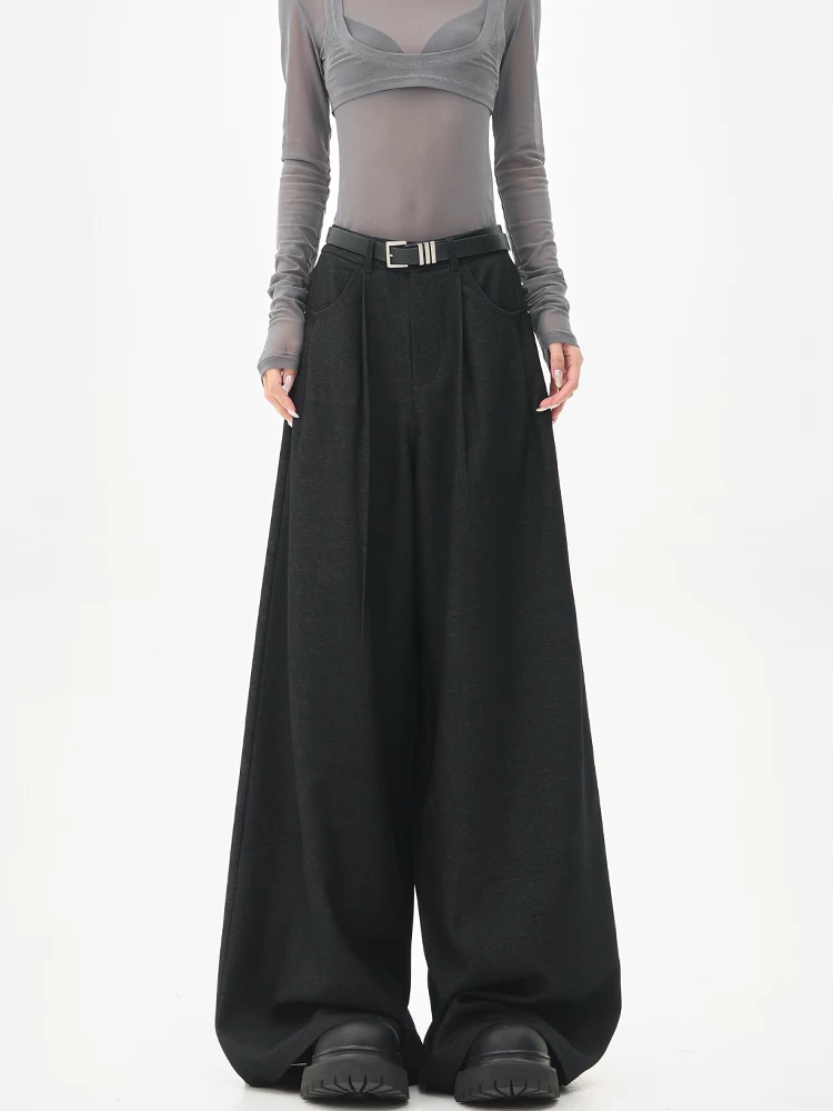 Quần tây ống rộng đa năng KEN STUDIO dành cho nữ, quần dài dáng rộng lưng cao mới mùa hè giúp thon gọn dáng người