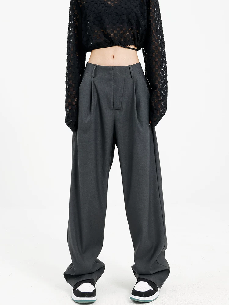 Quần âu suông KEN STUDIO dành cho nữ thiết kế mới 2025, kiểu dáng độc đáo, quần ống đứng, quần thường ngày, quần dài