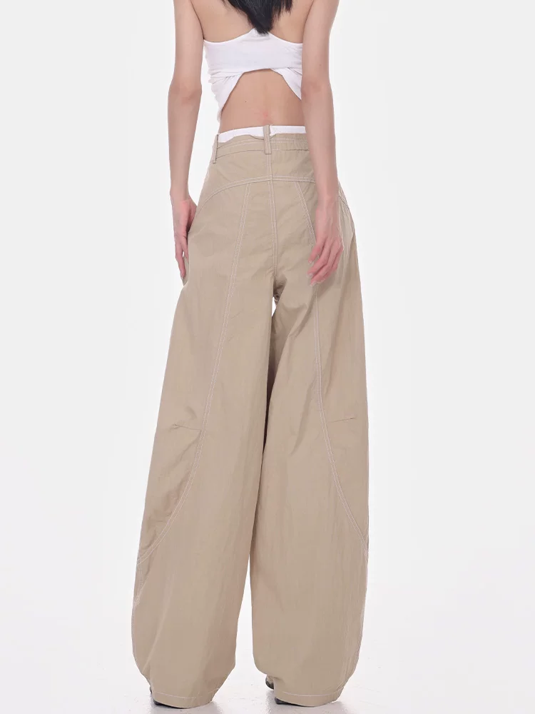 KEN STUDIO quần kaki scimitar quần liềm quần chuối quần nữ nhẹ nhàng quần ống rộng quần âu quần tây