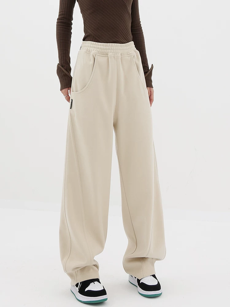 KEN STUDIO màu mơ mùa thu đông quần thể thao mới quần thể thao nữ quần ống rộng quần âu quần chuối quần ma thuật