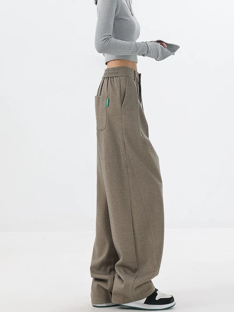 KEN STUDIO mùa thu đông mới quần lưỡi liềm quần dao cong quần thể thao thông thường quần thể thao quần tây nữ quần chuối quần ống rộng