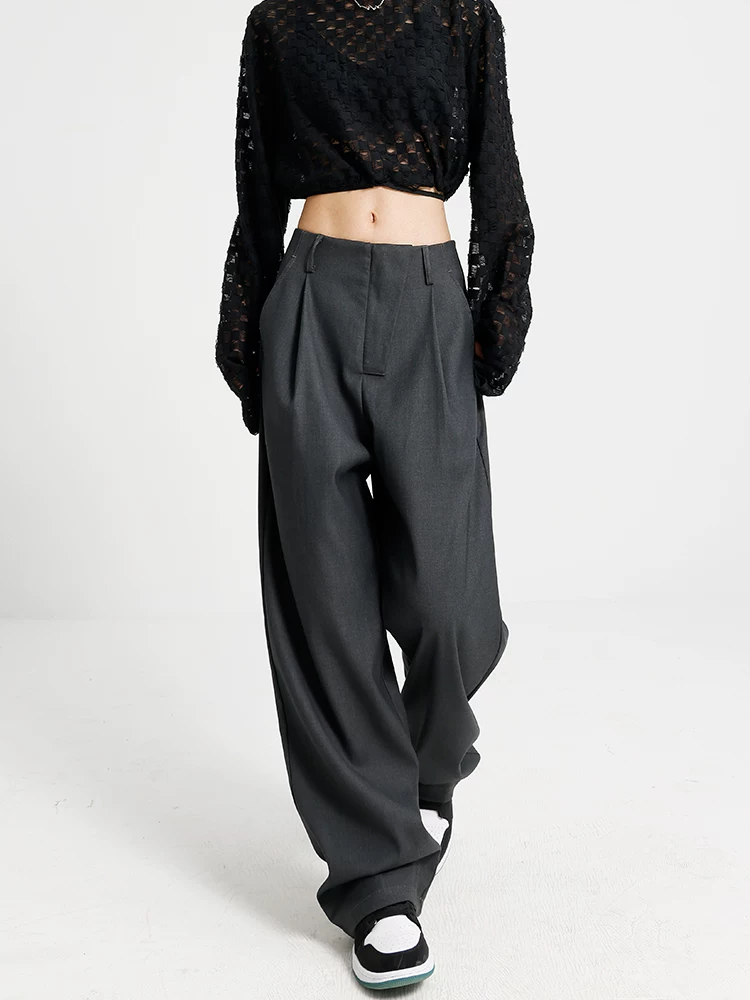 Quần âu suông KEN STUDIO dành cho nữ thiết kế mới 2025, kiểu dáng độc đáo, quần ống đứng, quần thường ngày, quần dài