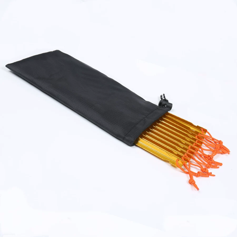 Chốt đất bằng hợp kim nhôm phụ kiện lều ngoài trời chốt đất hình tam giác được gia cố mái che bãi biển chống gió chốt đất được gia cố bằng dây