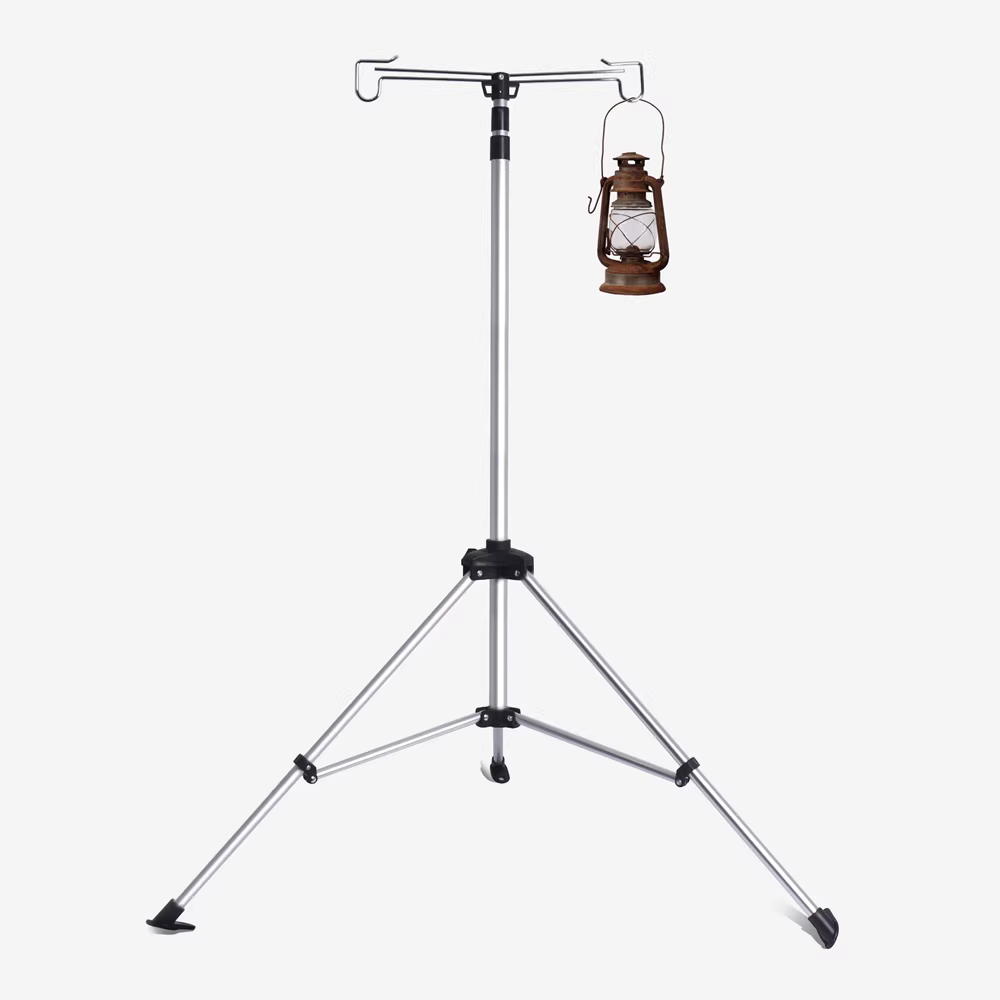 Giá đỡ đèn nhôm hợp kim thu gọn ngoài trời đa năng, di động, hình tam giác, dùng cho chợ đêm, cắm trại