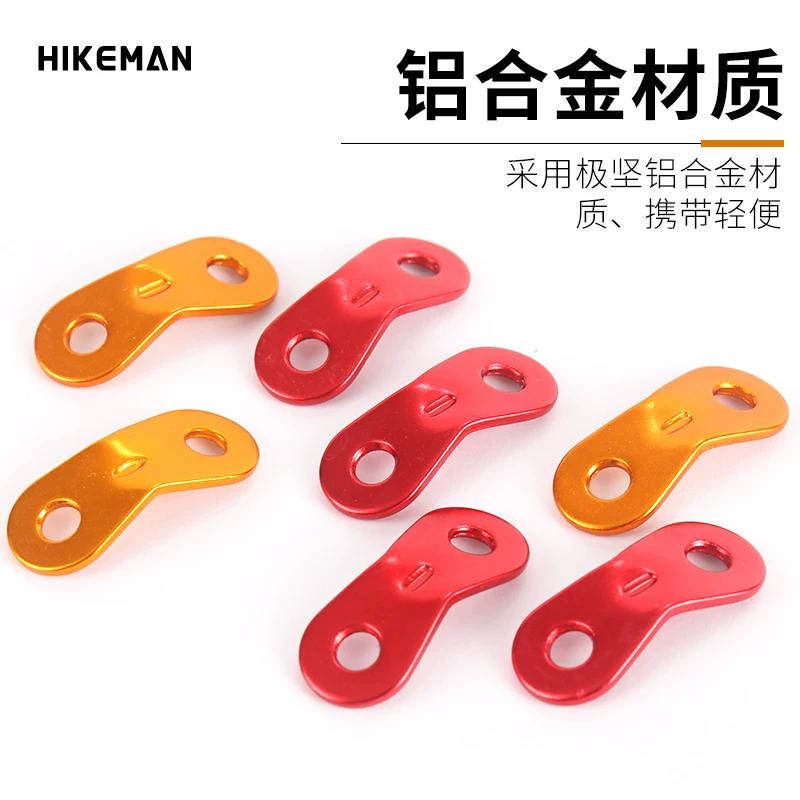 Khóa điều chỉnh chiều dài dây gió bằng hợp kim nhôm, khóa chống trượt cho dây dù mái hiên lều ngoài trời, khóa đôi mắt, khóa cố định dây dù