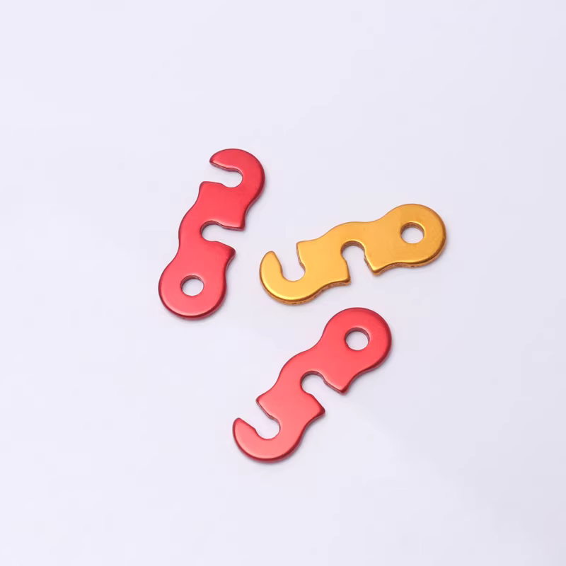 Khóa điều chỉnh chiều dài dây gió bằng hợp kim nhôm, khóa chống trượt cho dây gió mái hiên lều ngoài trời, khóa paracord hình chữ S, khóa cố định