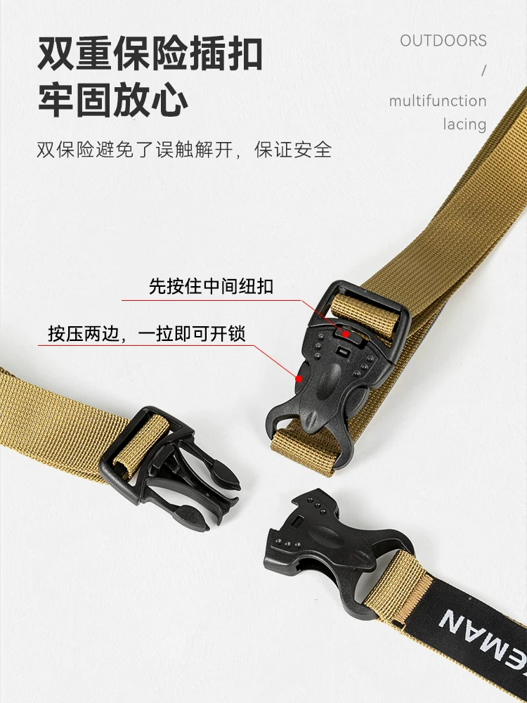 Dây đai hành lý ngoài trời, khóa dây căng cố định vali xe máy, dây đai đựng và đóng gói thiết bị cắm trại