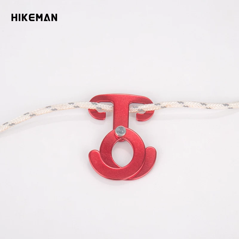 Khóa dây gió hợp kim nhôm đa năng ngoài trời hình chữ O, móc treo đèn lều cắm trại tự khóa