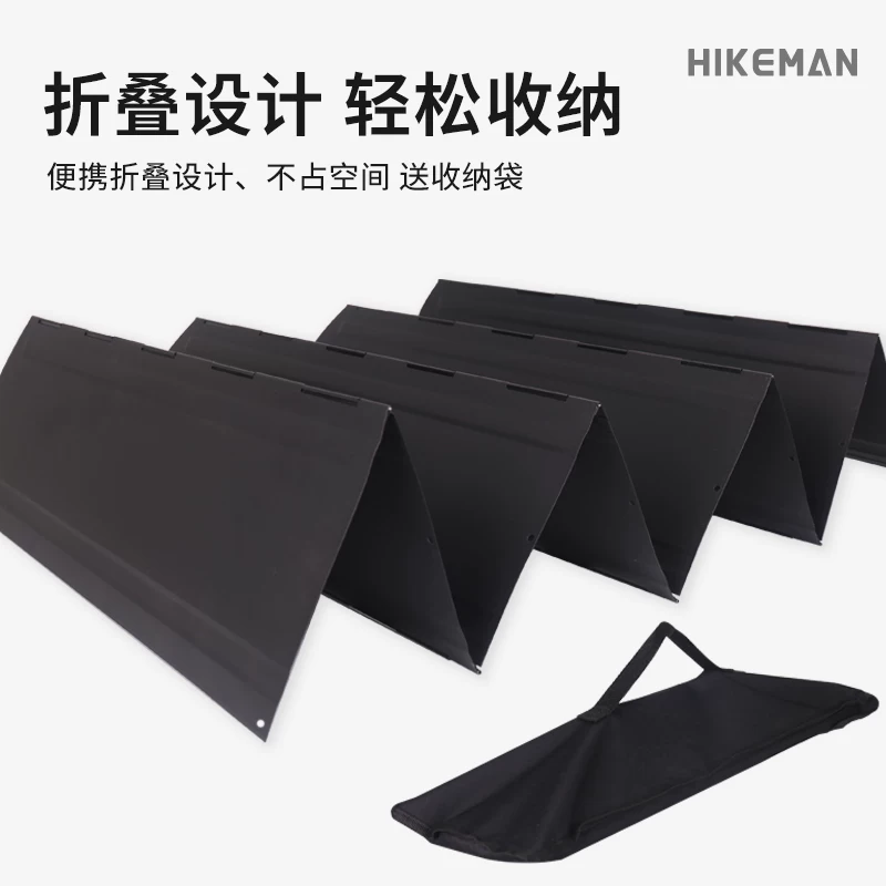 Bếp cắm trại ngoài trời cỡ lớn, chống gió, có nắp che chắn gió cao, bếp cassette di động, bếp sưởi, tấm thu nhiệt