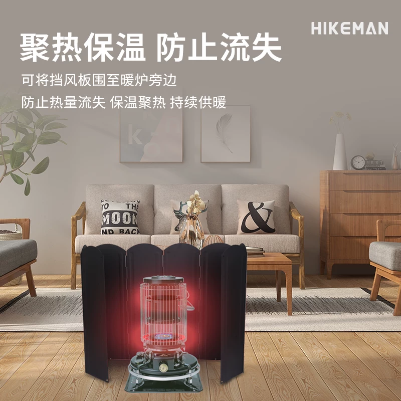 Bếp cắm trại ngoài trời cỡ lớn, chống gió, có nắp che chắn gió cao, bếp cassette di động, bếp sưởi, tấm thu nhiệt