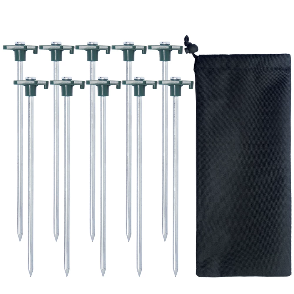 Cọc cắm lều ngoài trời 25CM, cọc thép cắm lều mái che mở rộng, phụ kiện cọc đất, chống gió, đinh cố định