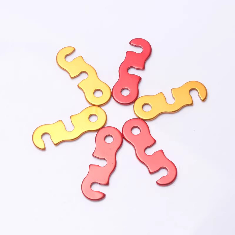 Khóa điều chỉnh chiều dài dây gió bằng hợp kim nhôm, khóa chống trượt cho dây gió mái hiên lều ngoài trời, khóa paracord hình chữ S, khóa cố định
